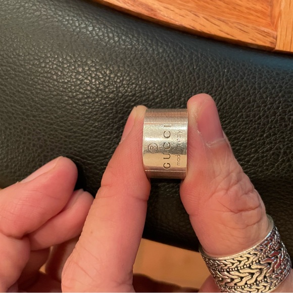 gucci TRADEMARK RING sliver size 5.5 - Picture 2 of 3